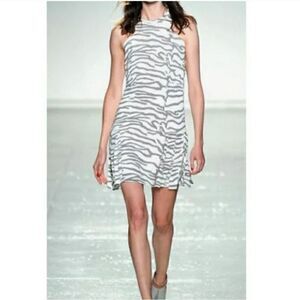 Rebecca Taylor Tiger Print Fit And Flare Dress Women's 6